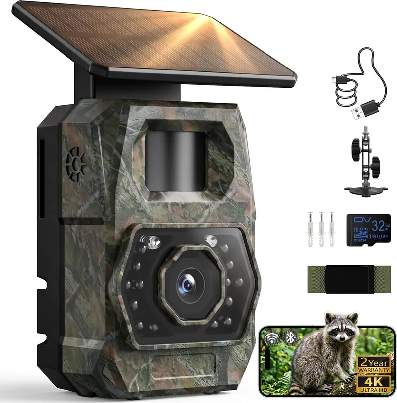 MAXDONE Solar Trail Camera – 130° Wide Angle