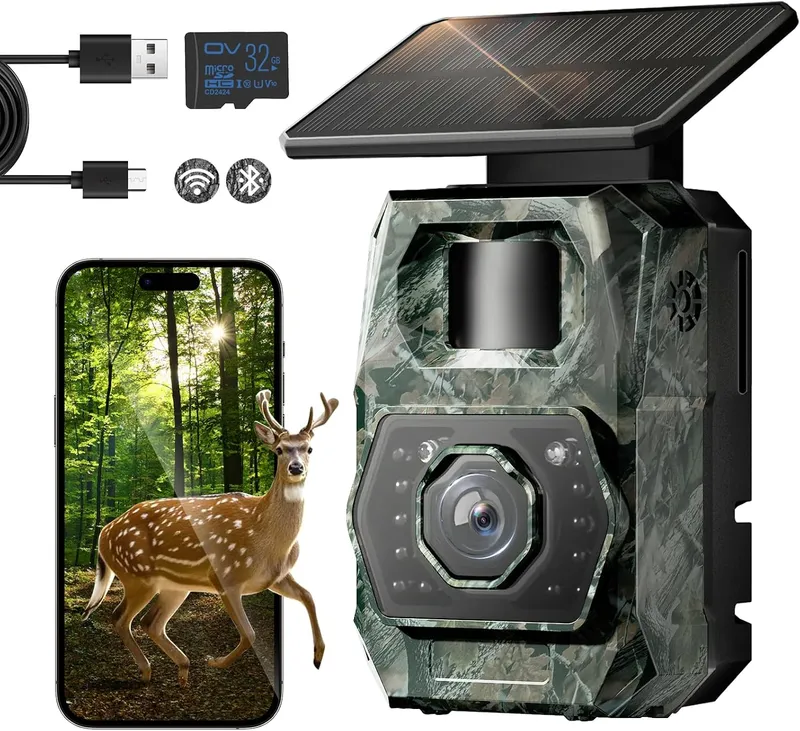 MAXDONE Solar Trail Camera – Green Camo
